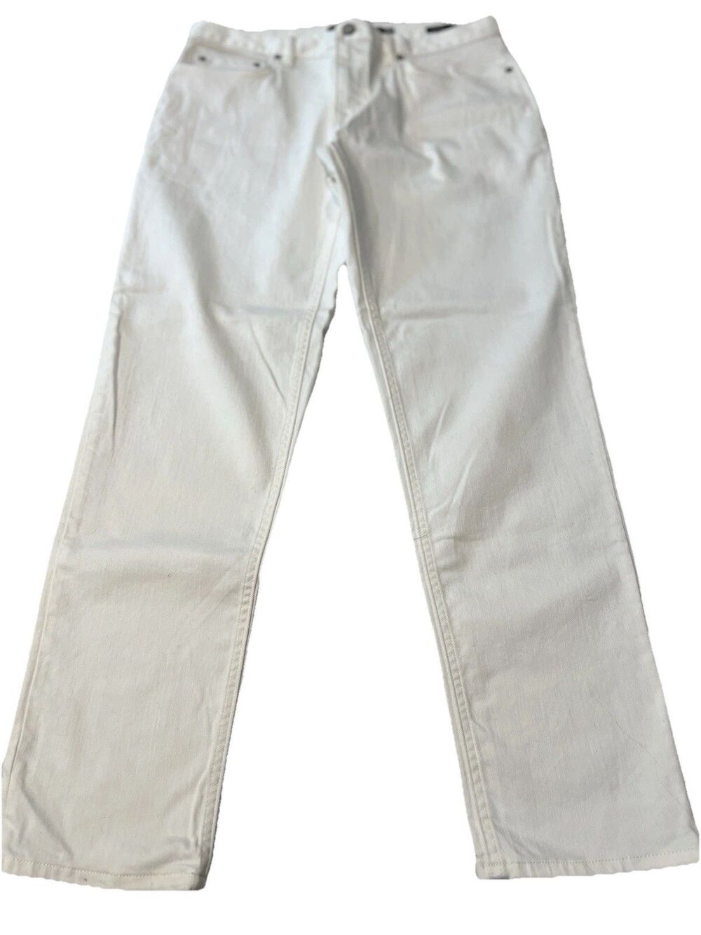 Banana Republic Rapid Movement Jeans Mens 32x30 White Tapered Stretch Denin